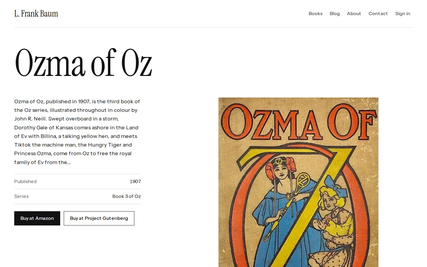 The Folio demo site’s home page on a desktop